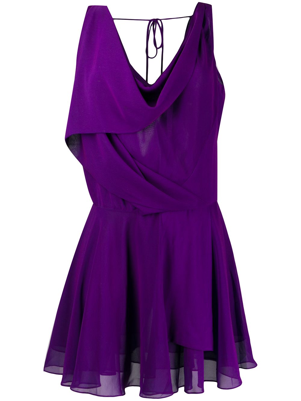 Pre-owned Vivienne Westwood Draped Sheer Dress In Purple