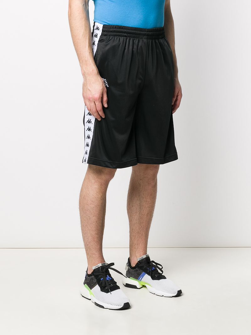 Kappa Omini-logo Band Shorts In Black