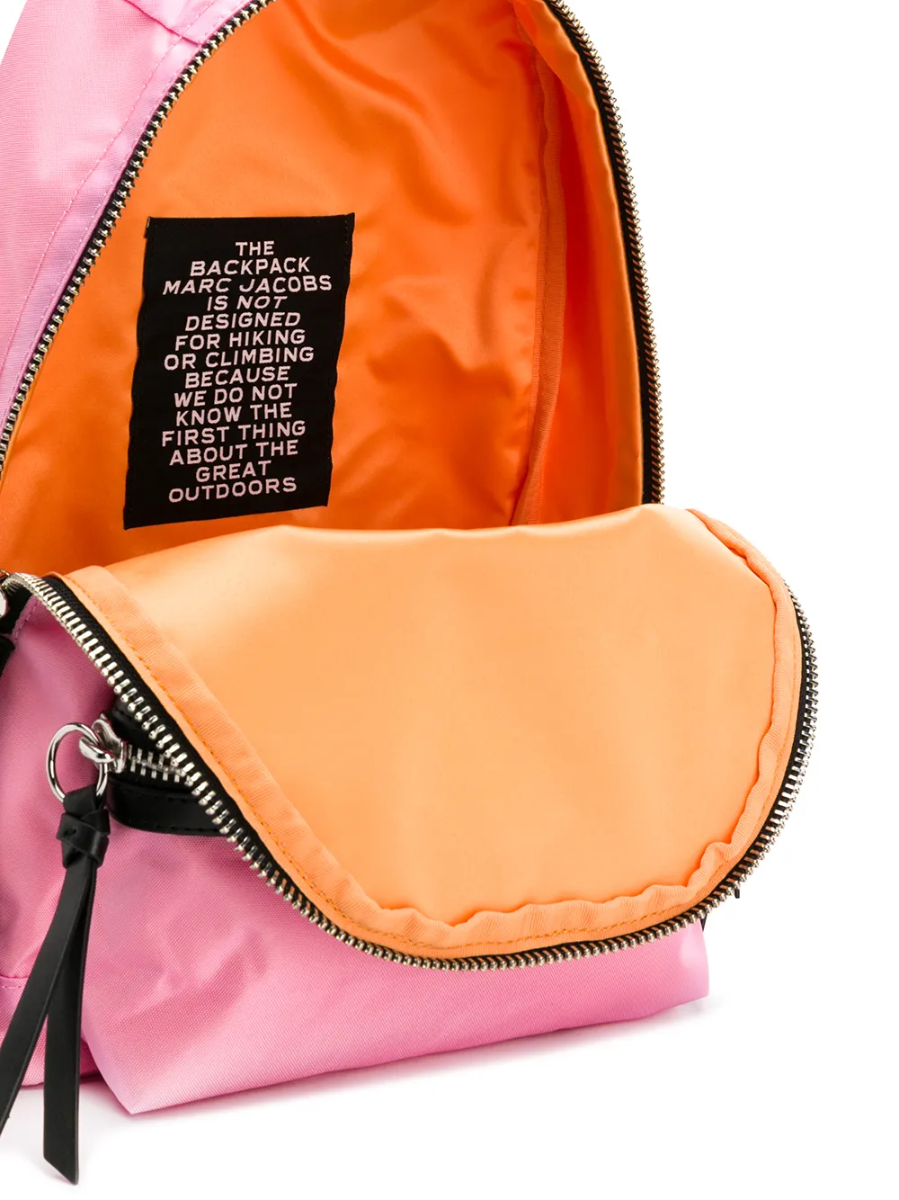 фото Marc jacobs zip strapped brand patch backpack