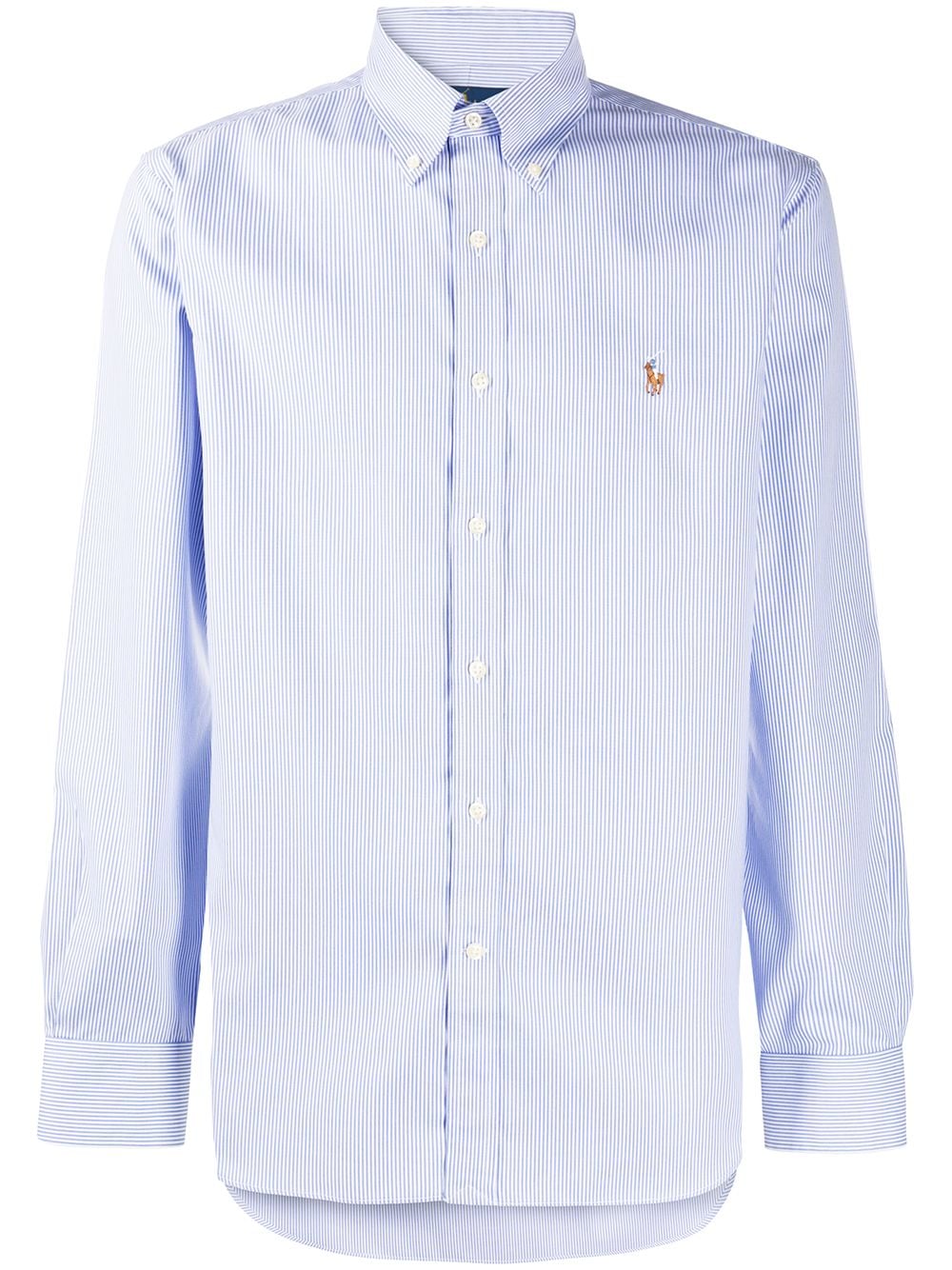 Ralph Lauren Logo Embroidered Shirt In Blue