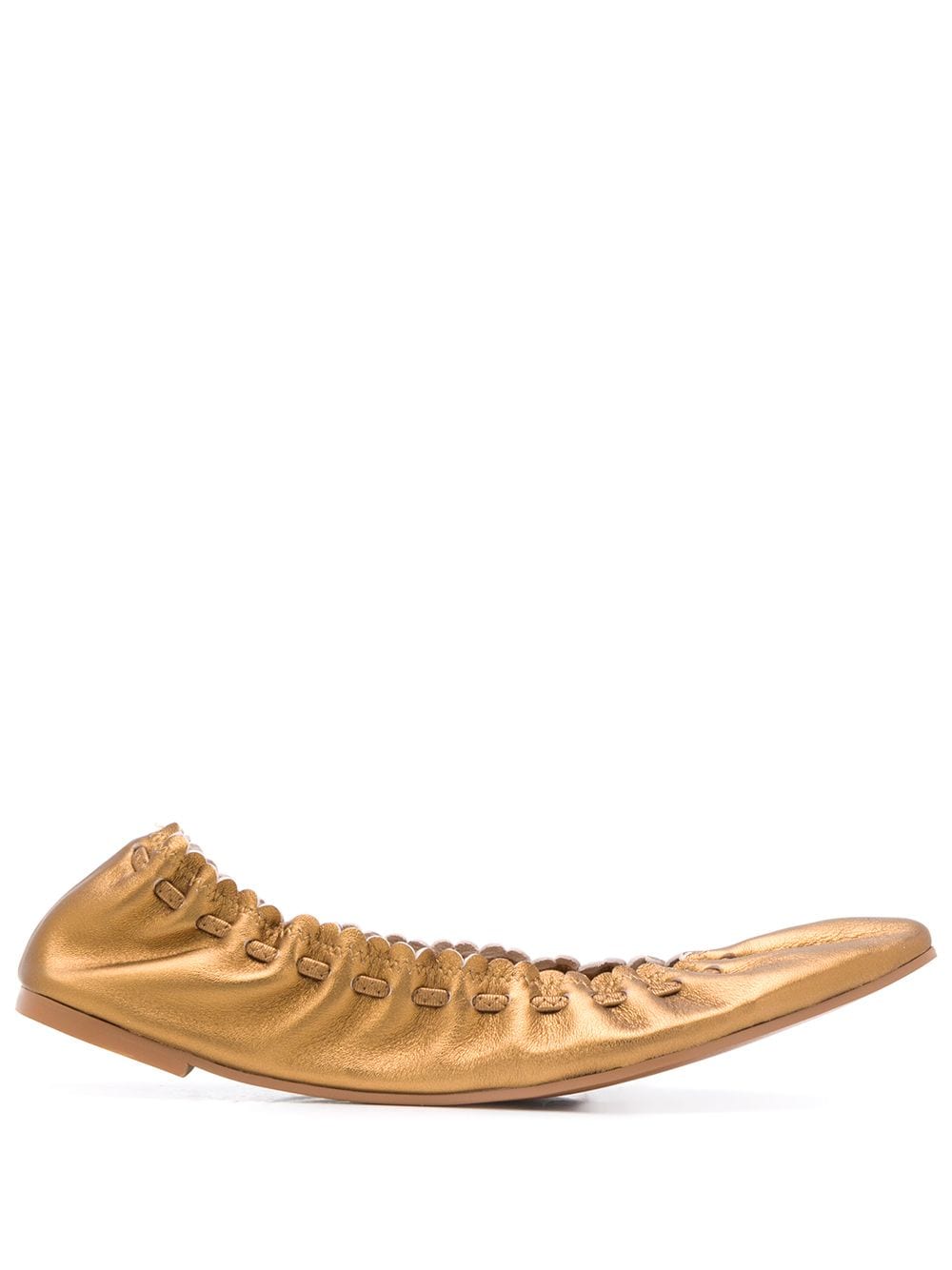See By Chloé Metallic Ballerinas In Gold