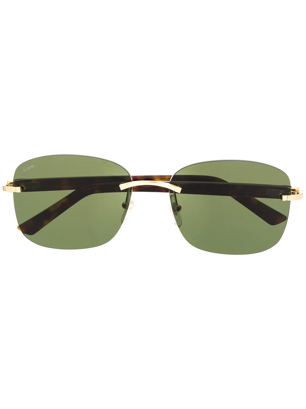 Cartier c 2025 decor rimless sunglasses