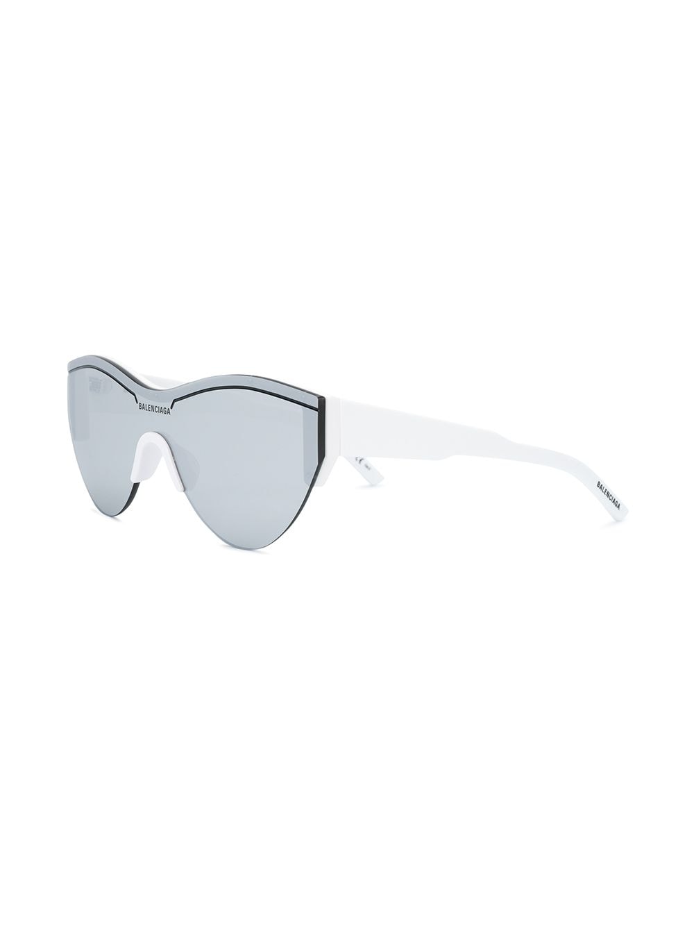 Balenciaga Eyewear Skibril met kattenoog montuur - Wit