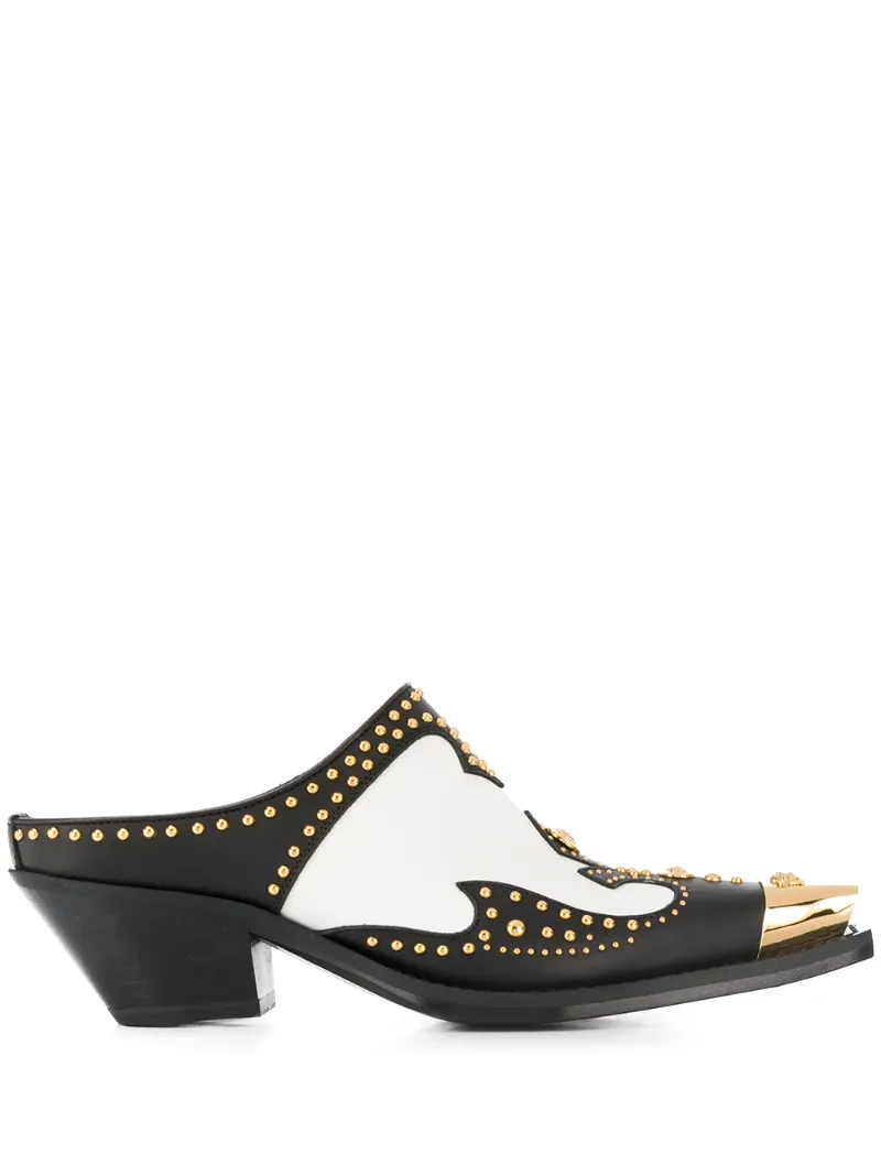 Versace V-western 55mm Mules In Black