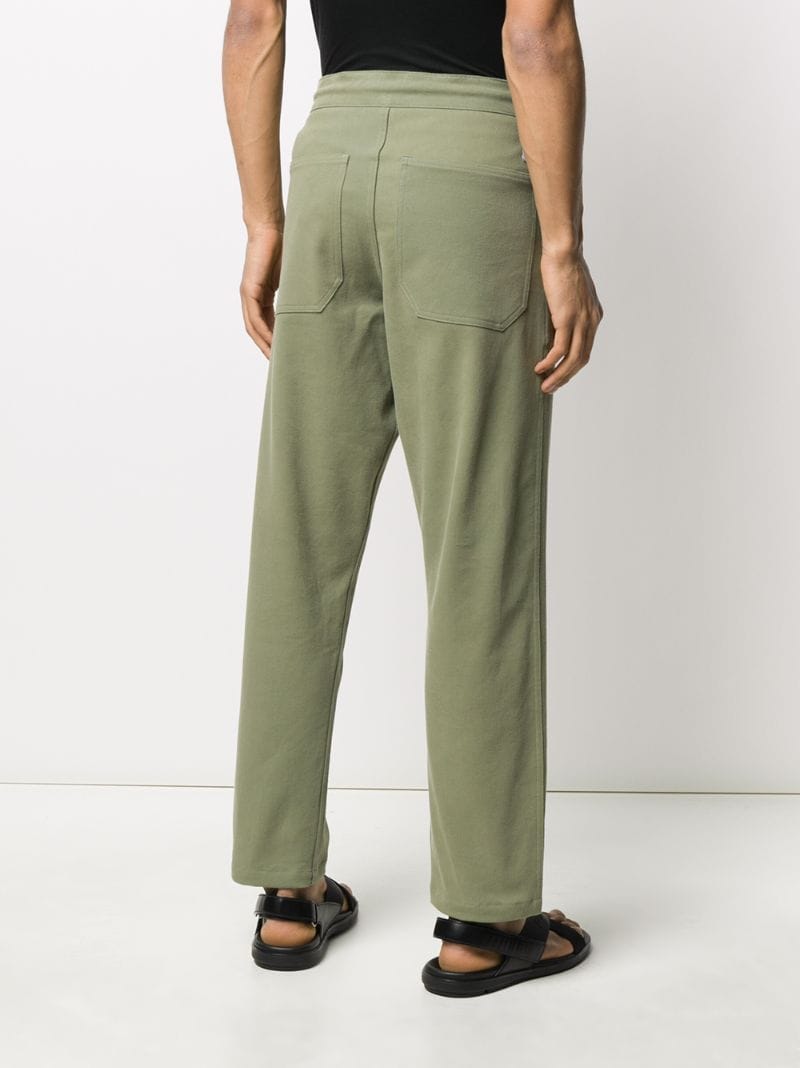 Shop Nanushka Straight Leg Trousers In Green