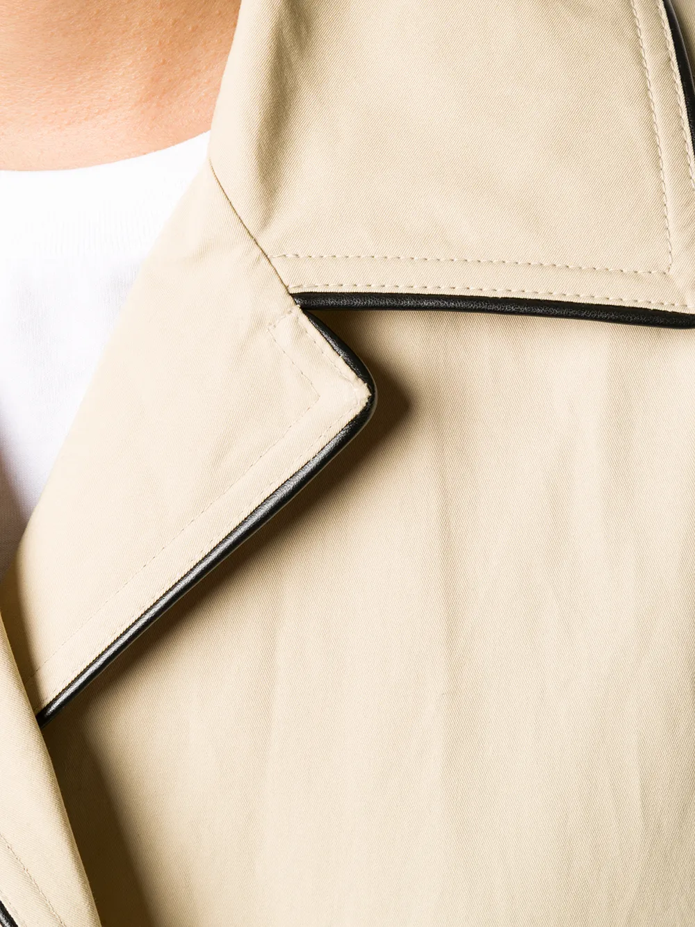 Balenciaga Trenchcoat met contrasterende afwerking Beige