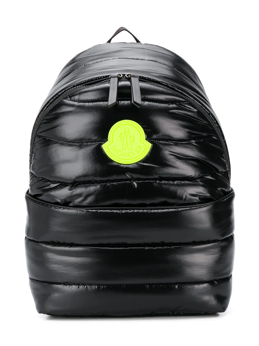 Moncler Kids' Logo Zipped Backpack In 黑色