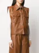 MM6 Maison Margiela sleeveless leather jacket