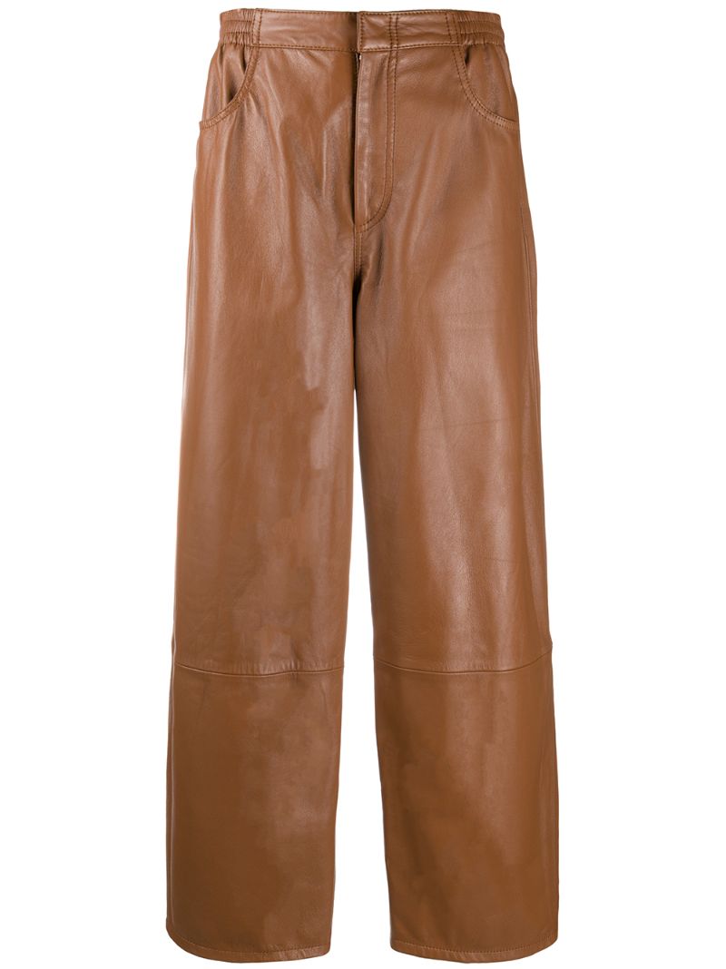 MM6 MAISON MARGIELA STRAIGHT LEATHER TROUSERS