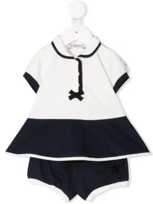 Moncler Kids قميص بدلة رياضية بربطة