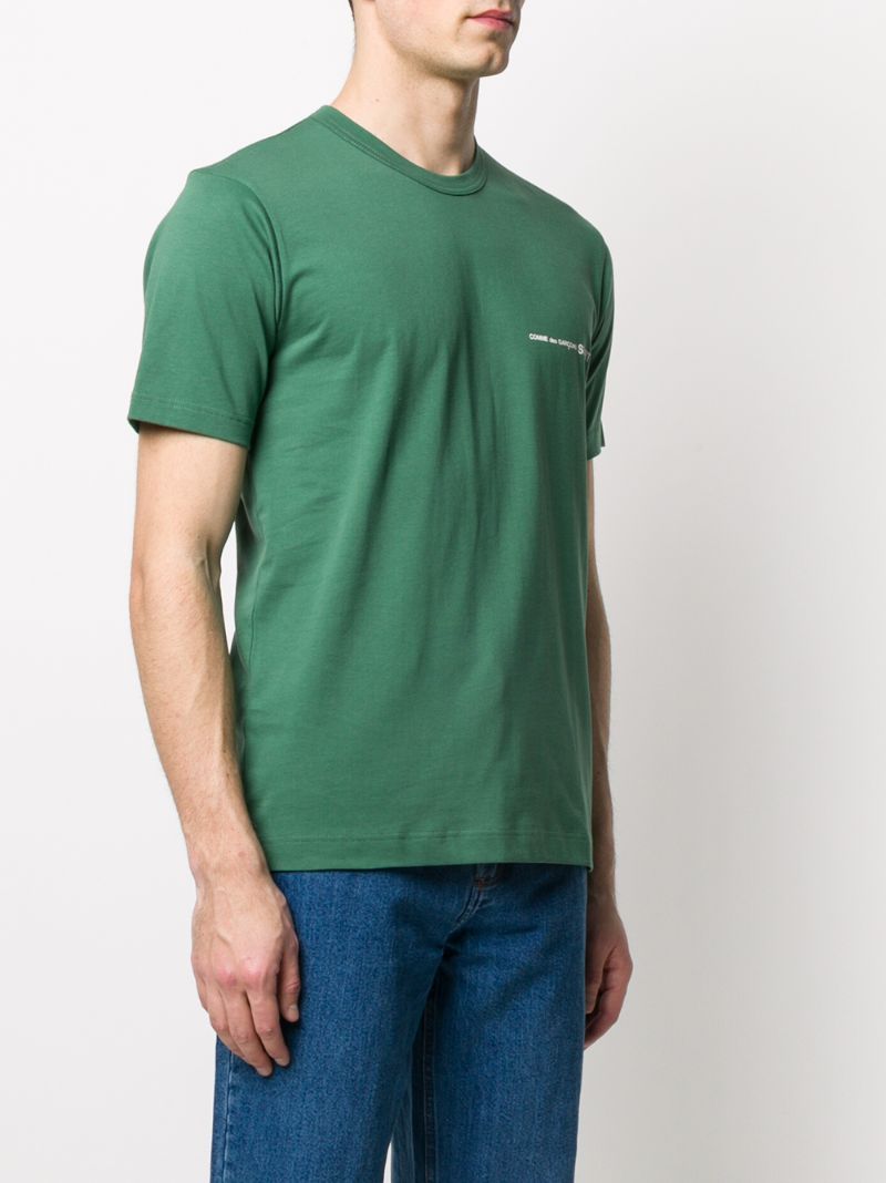 Shop Comme Des Garçons Shirt Printed Logo T-shirt In Green