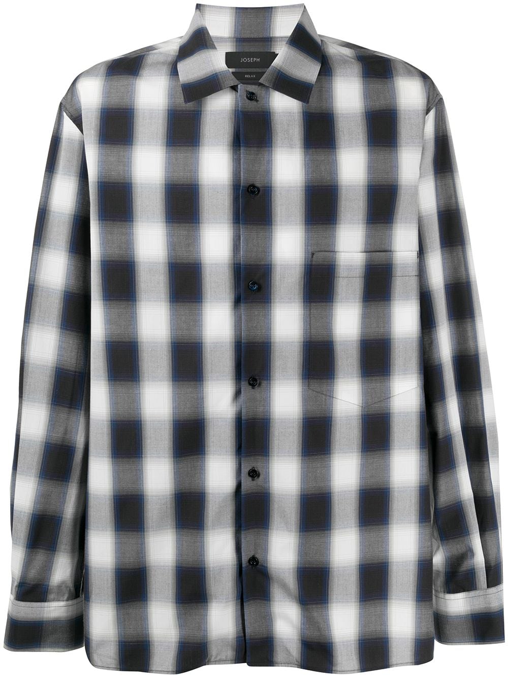 Shop Joseph Azzedine Check Print Shirt In Black