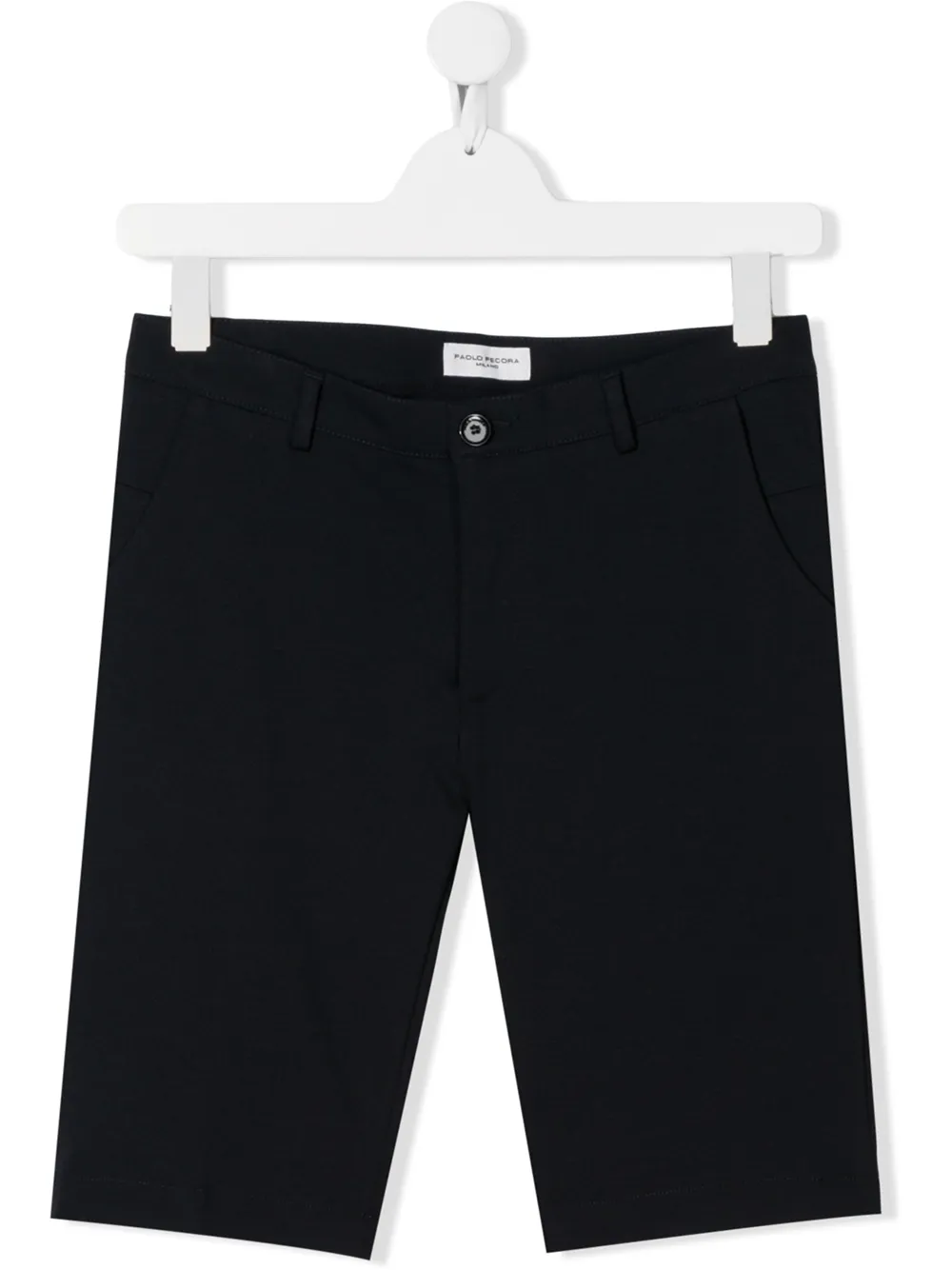 Paolo Pecora Teen Straight-leg Tailored Shorts In Blue