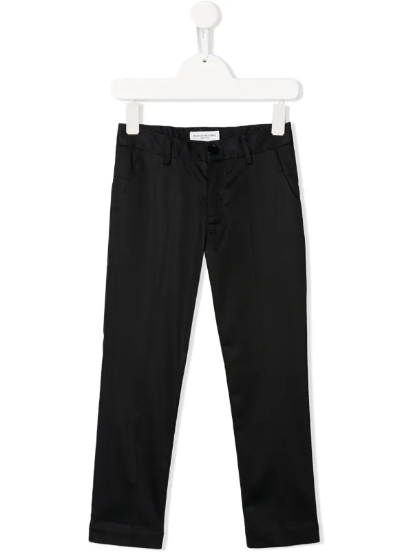 kids black chinos