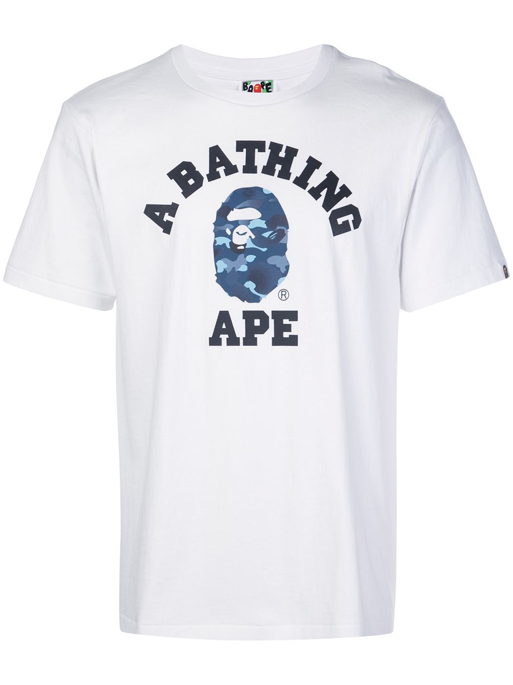 Bape 1st Camo College T-shirt In White