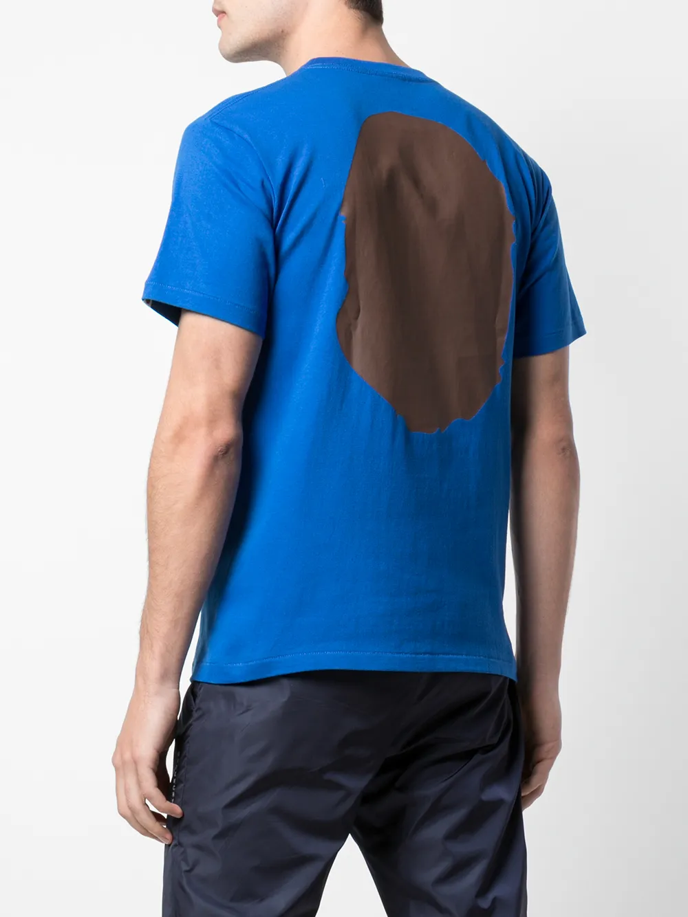 A BATHING APE T-shirt met logoprint Blauw