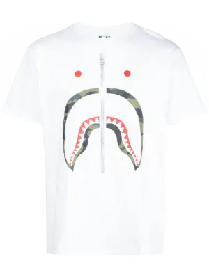 A BATHING APE® シャーク Tシャツ | ホワイト | FARFETCH JP