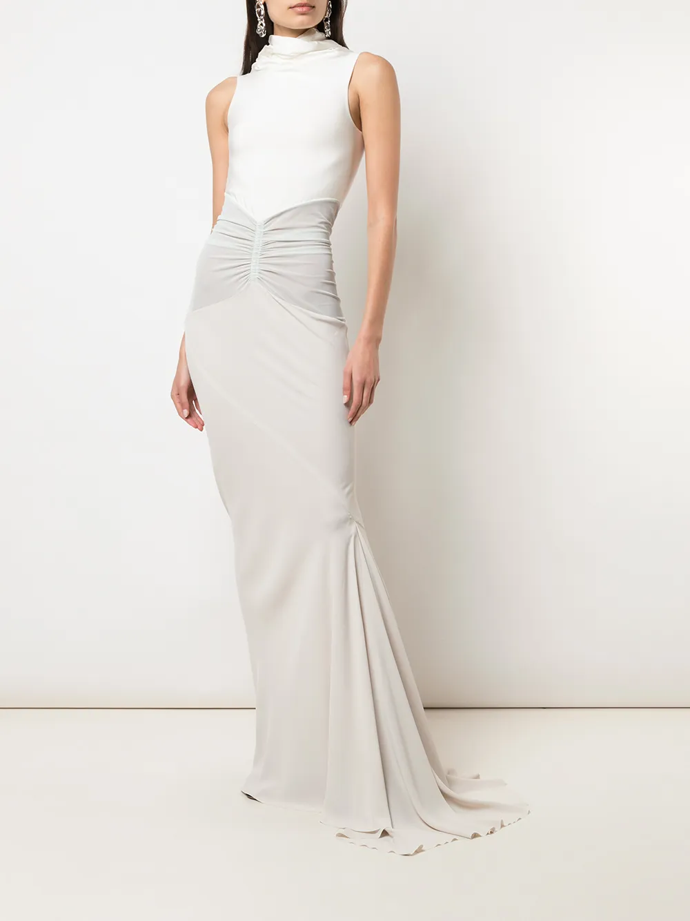 Rick Owens Mouwloze maxi-avondjurk - Wit