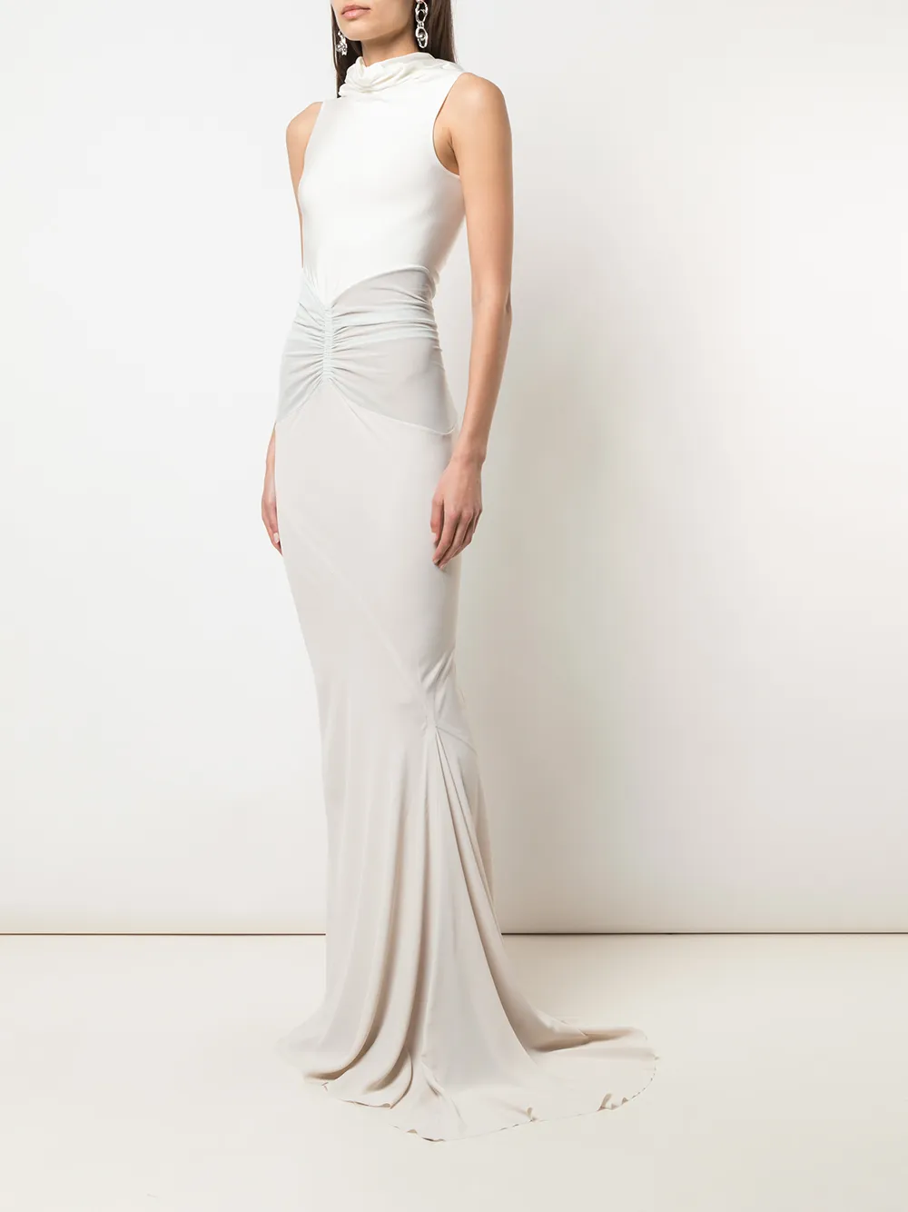 Rick Owens Mouwloze maxi-avondjurk Wit