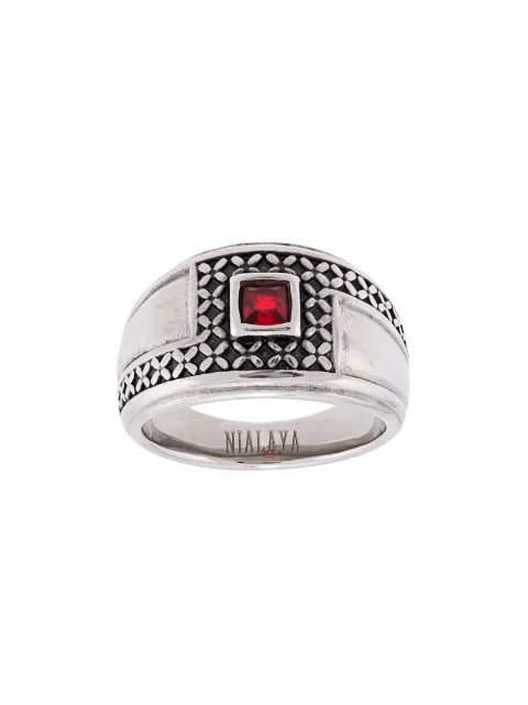Nialaya Jewelry خاتم محفور ومرصع 