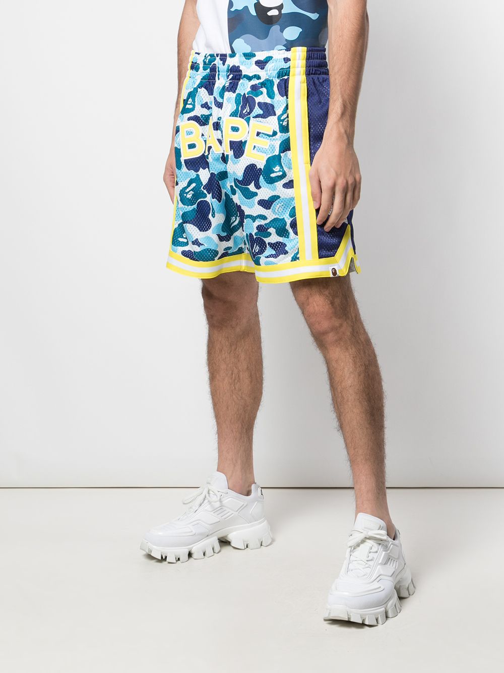 фото Bape x coach camouflage print shorts