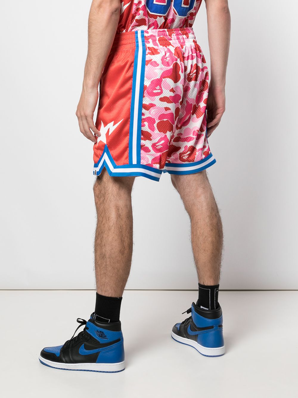 фото Bape x coach camouflage logo shorts