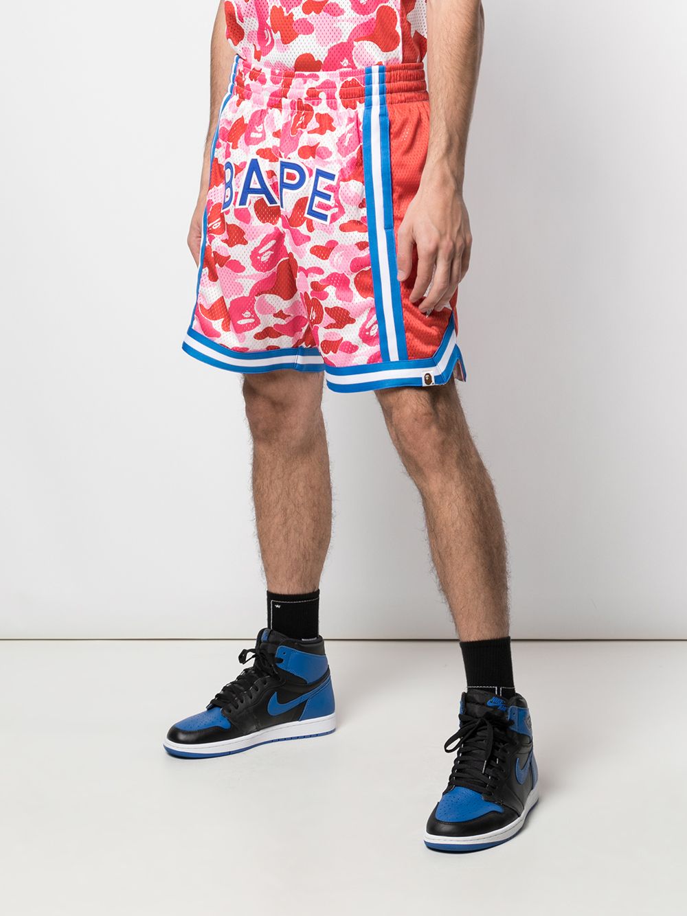 фото Bape x coach camouflage logo shorts