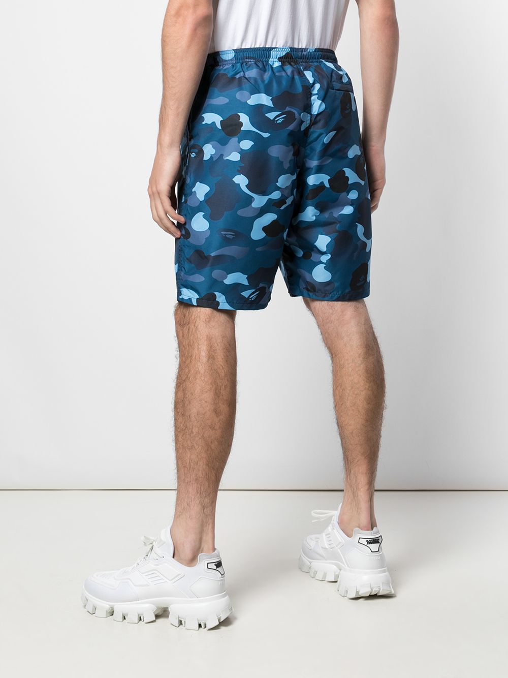 фото Bape x coach camouflage print shorts