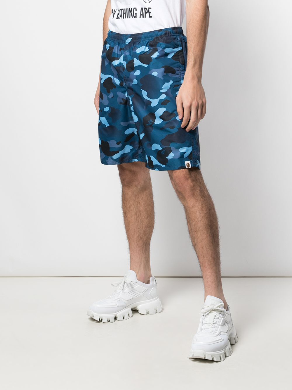 фото Bape x coach camouflage print shorts