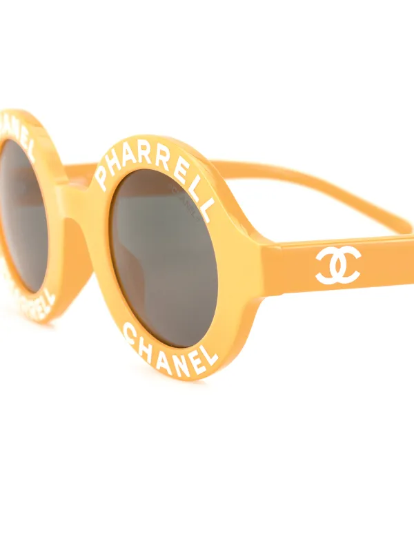 Chanel Pre-Owned x Pharrell Williams 2019 Logo Round Sunglasses - Farfetch