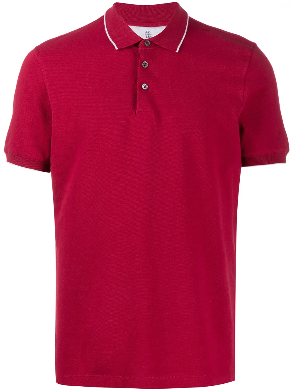 

Brunello Cucinelli playera tipo polo con mangas cortas - Rojo