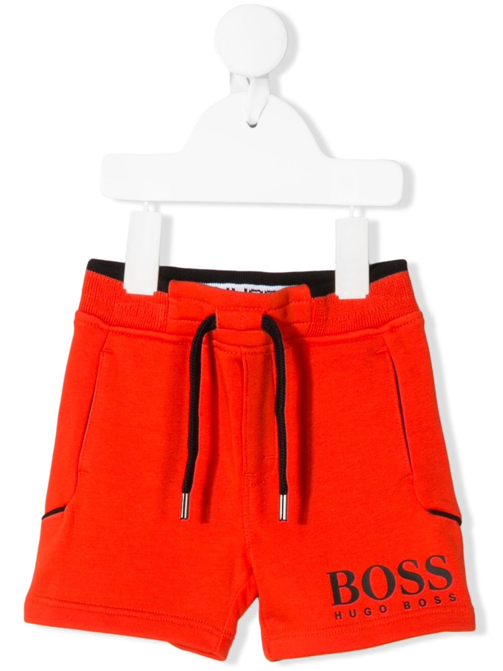 Hugo Boss Babies' Logo-print Drawstring Shorts In Red