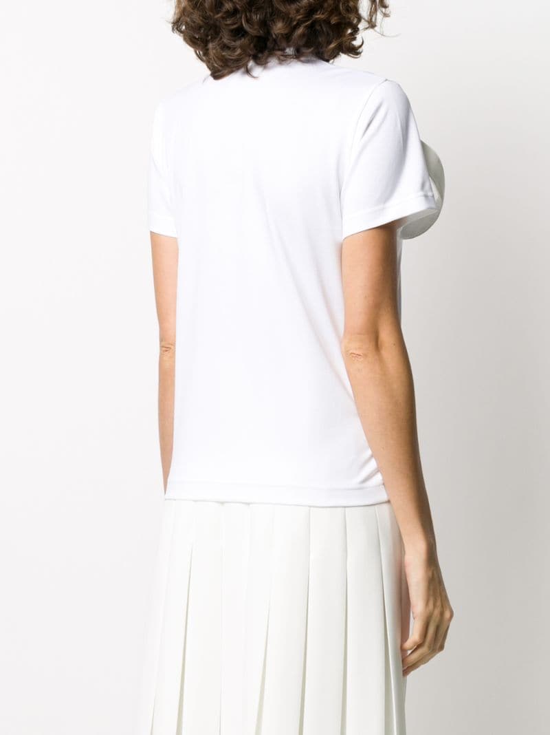 Shop Comme Des Garçons Ruffle-trimmed T-shirt In White