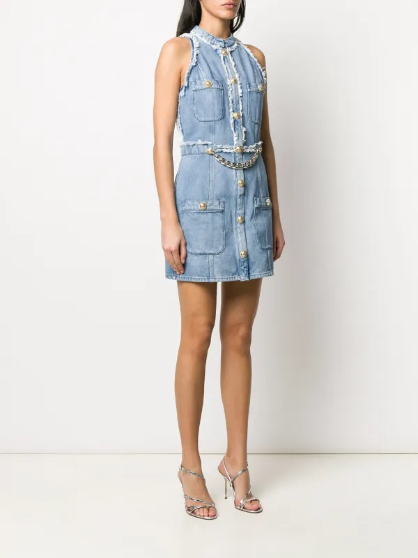 denim chain dress