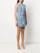 Balmain chain-embellished sleeveless denim dress