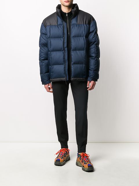 north face puffer coat blue