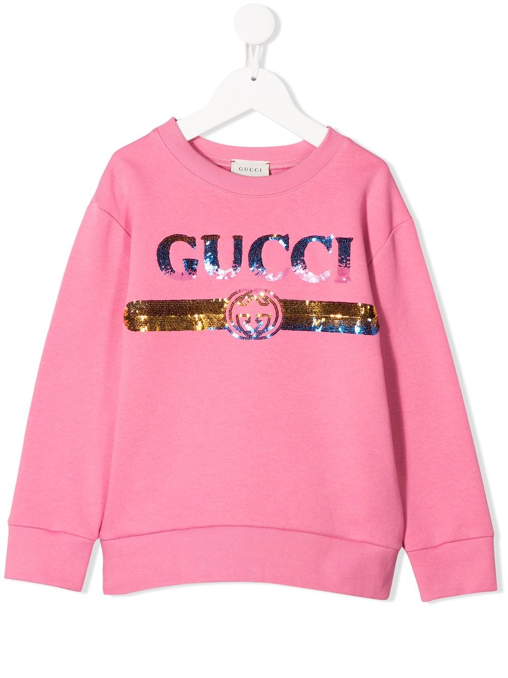 фото Gucci kids толстовка с логотипом из пайеток