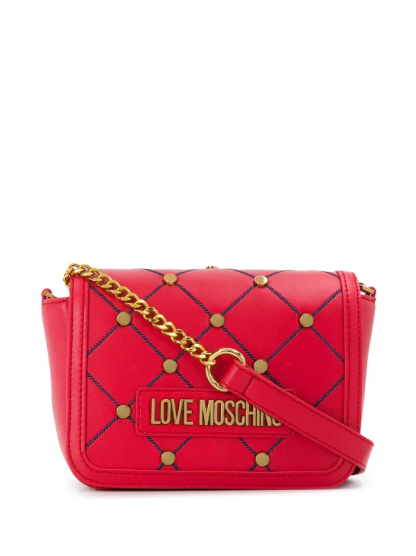 moschino red crossbody bag