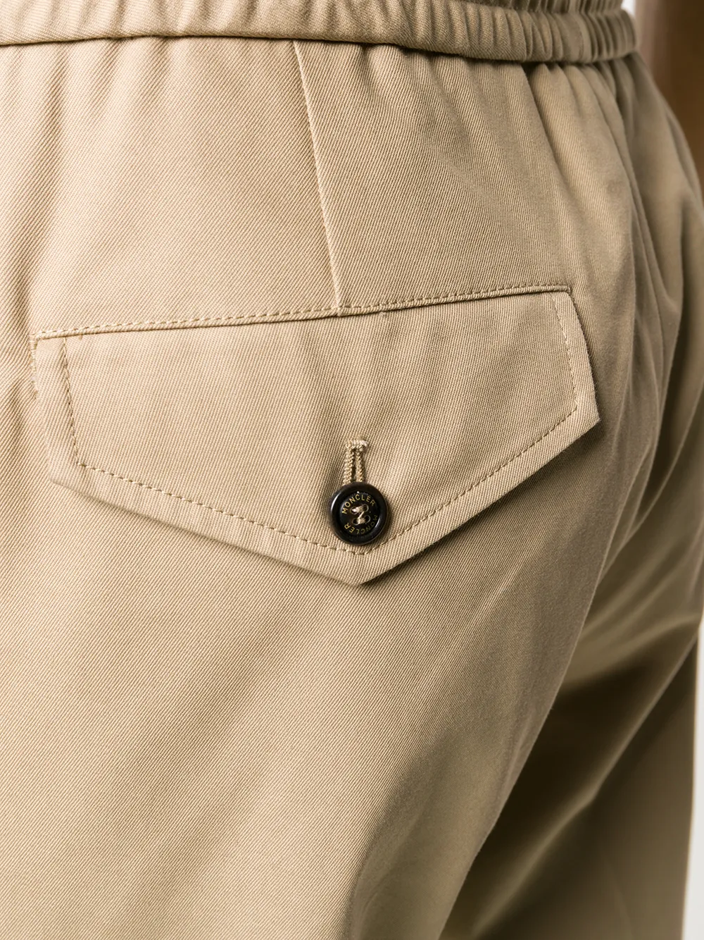 фото Moncler брюки с поясом на шнурке и контрастными полосками