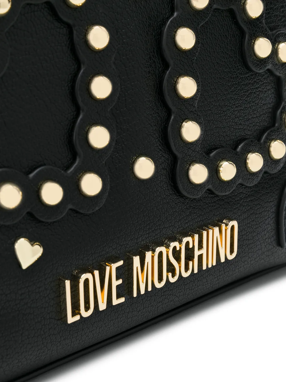 фото Love moschino клатч с заклепками и логотипом