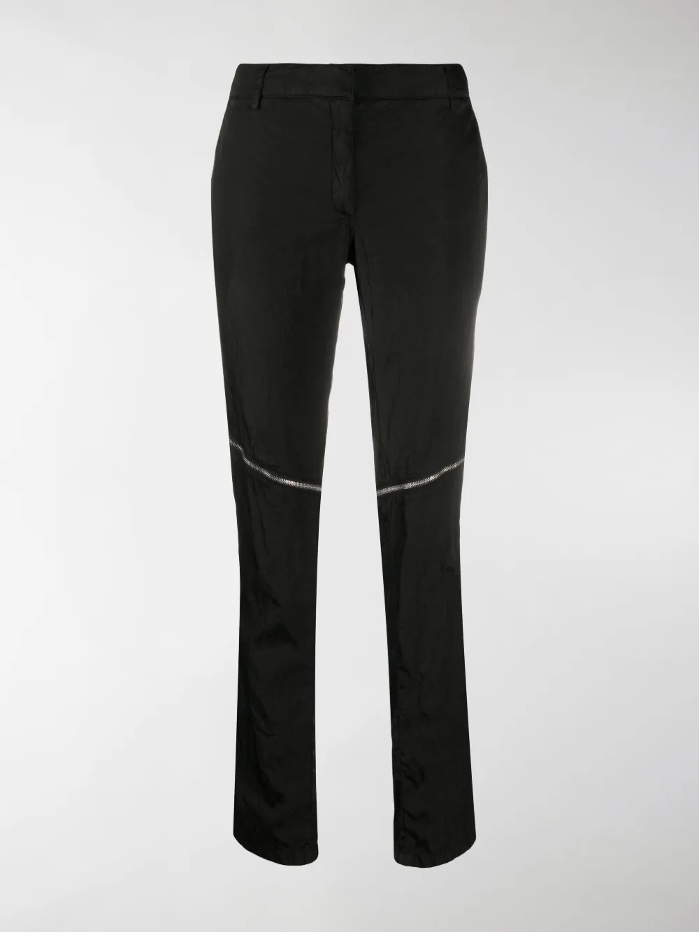 Alyx Front Zipped Skinny Trousers In Black