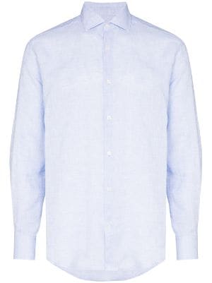Gucci Tiger Patch Oxford Bowling Shirt, Light Blue, ModeSens