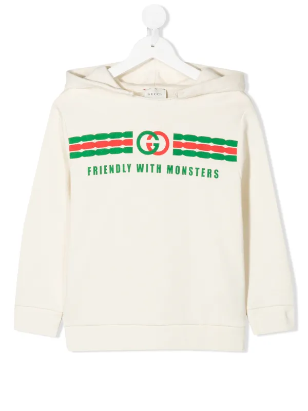 Gucci Logo Print Hoodie - Farfetch