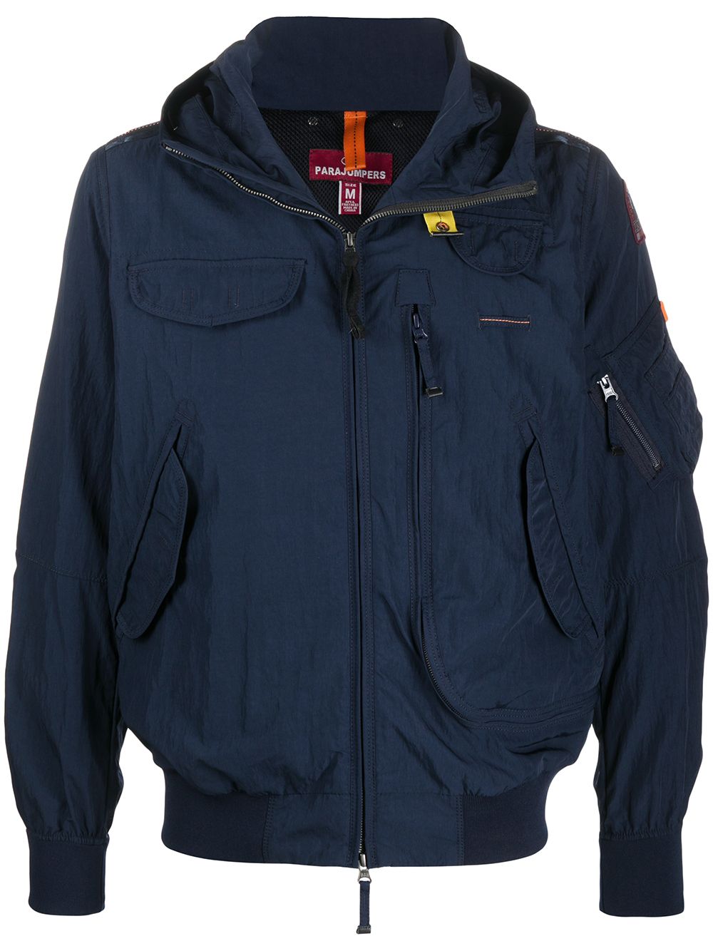 Parajumpers Hooded Bomber Jacket In Blau