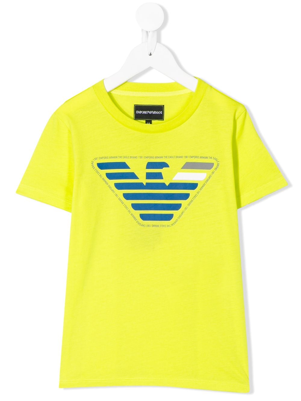 Emporio Armani Kids' Branded T-shirt In Yellow