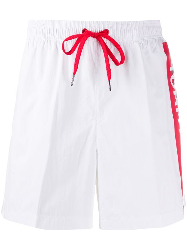 white tommy hilfiger swim trunks