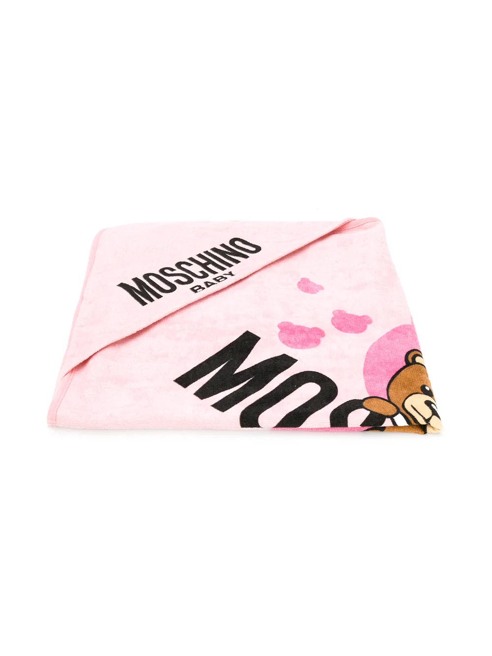 фото Moschino kids полотенце с принтом teddy bear и логотипом