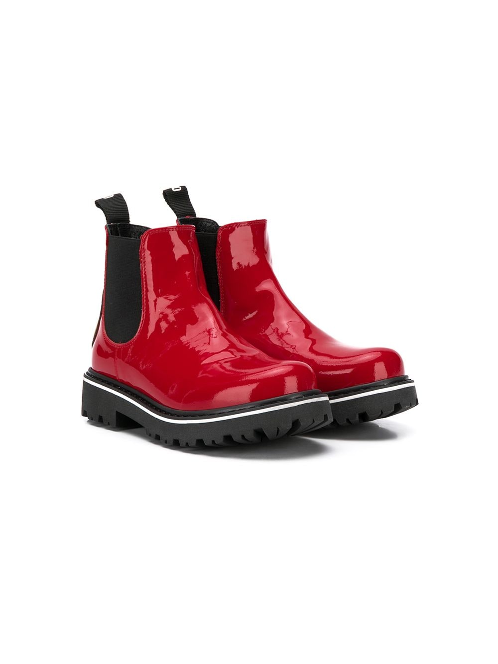 Moschino Kids' Ankle Boots In Red