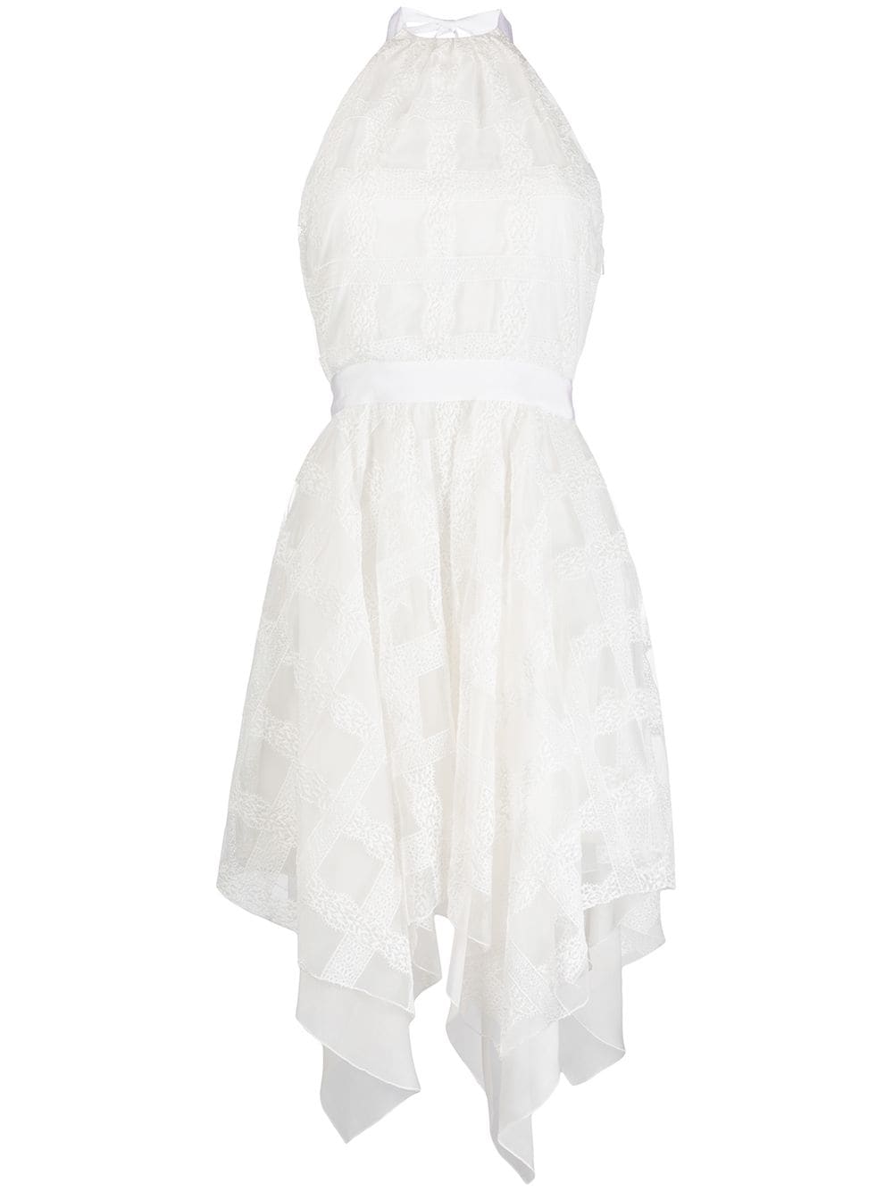 Blumarine Sheer Pattern Dress In White