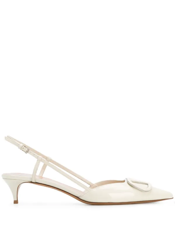 ivory slingback pumps